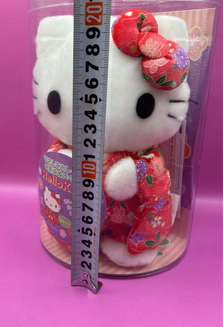 着物姿　ハローキティ　ぬいぐるみ2点セット　ちりめん　和服　日本