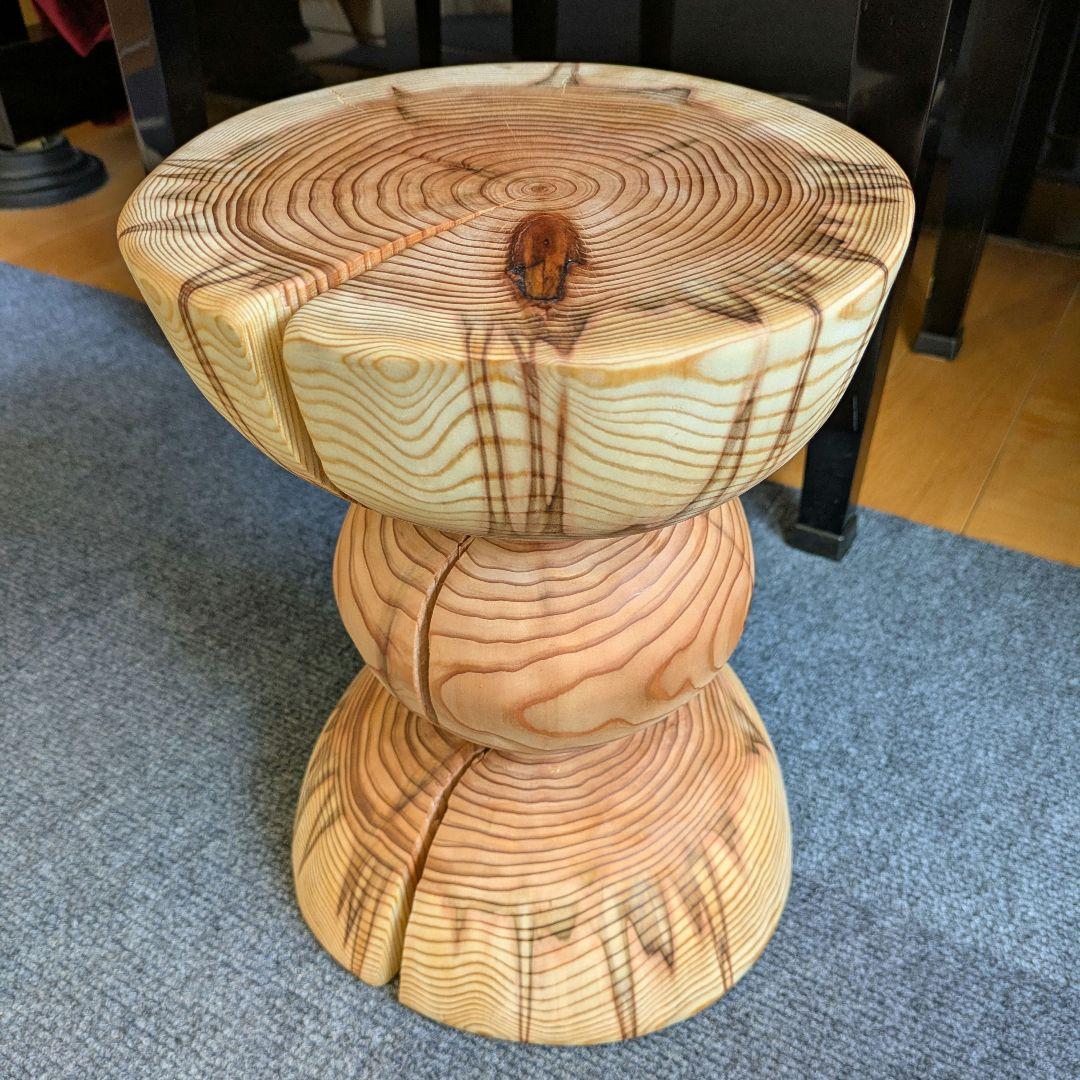 杉　希少　丸太　椅子　スツール　高さ約30.5㎝