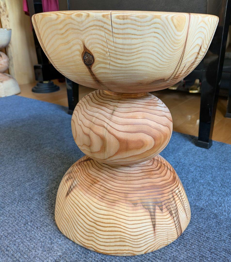 杉　希少　丸太　椅子　スツール　高さ約30.5㎝