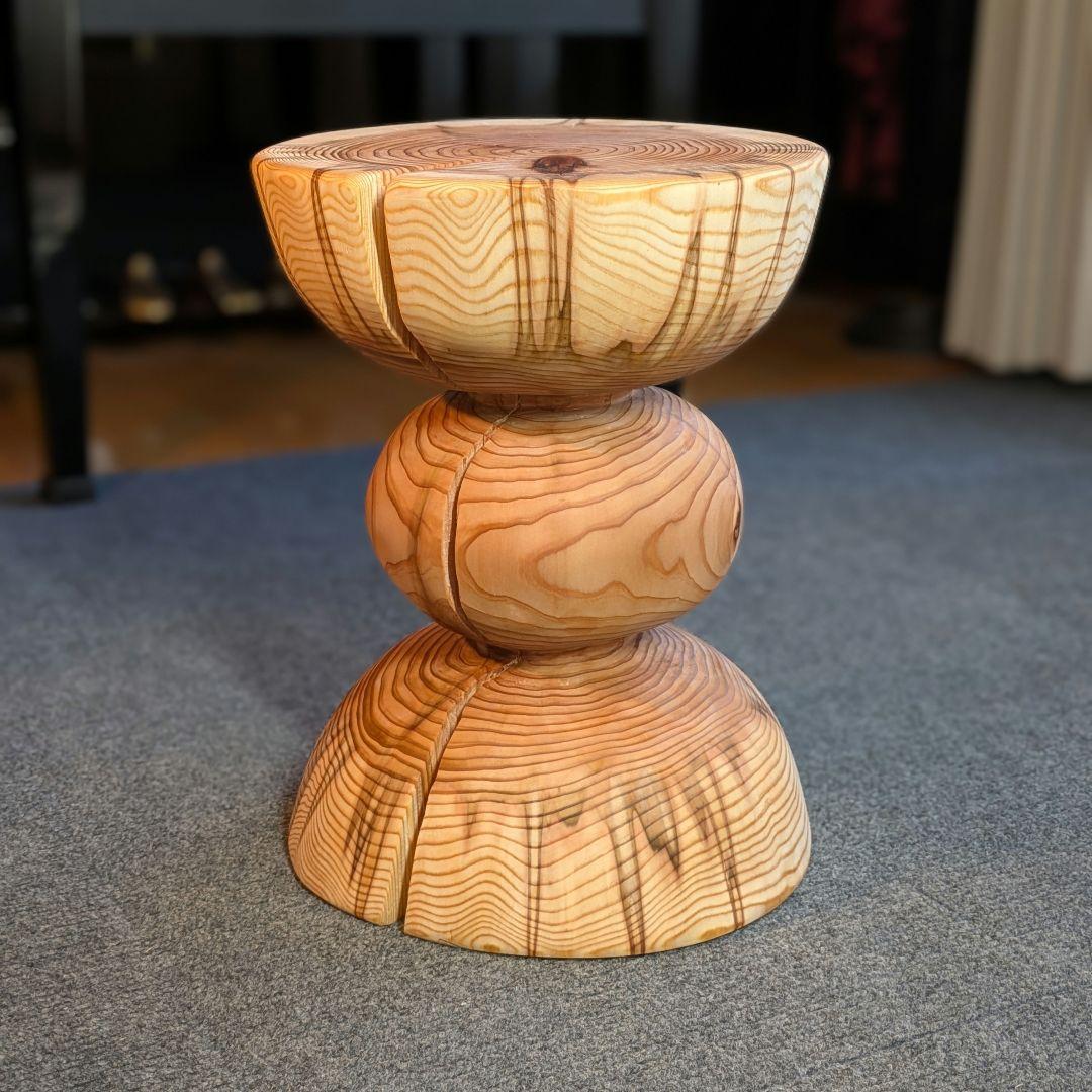 杉　希少　丸太　椅子　スツール　高さ約30.5㎝