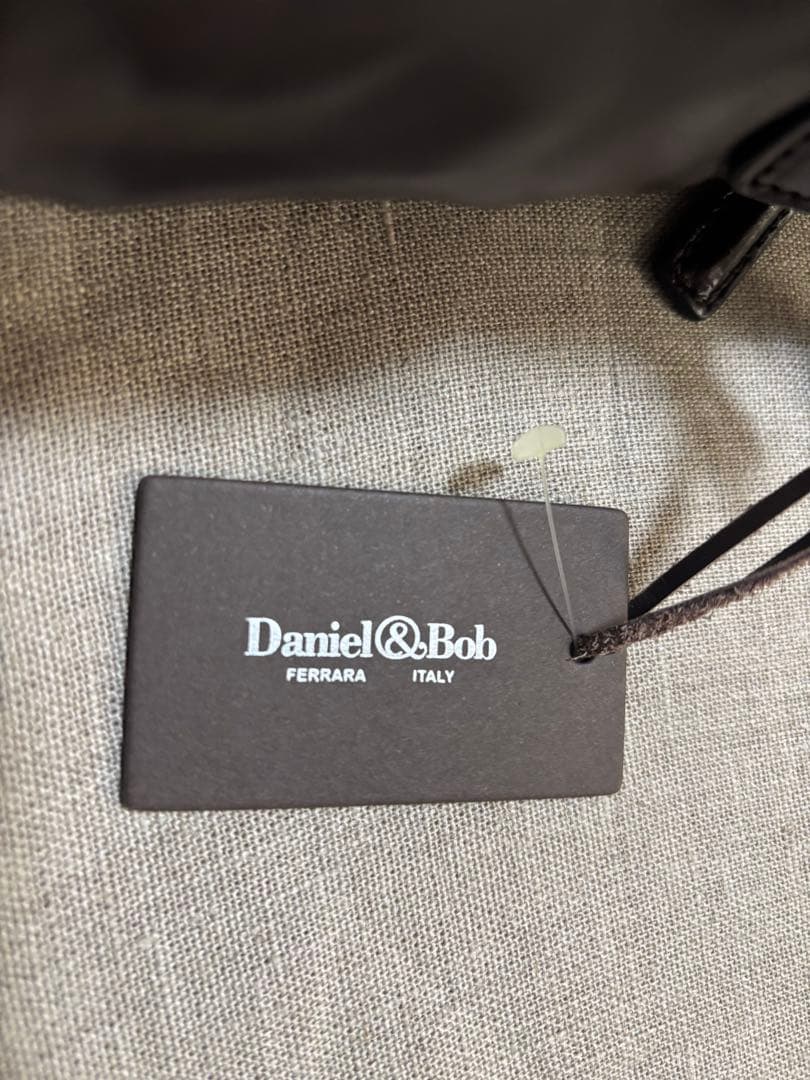 Daniel & Bob ブラックレザー ビジネスバッグ　ブラウン