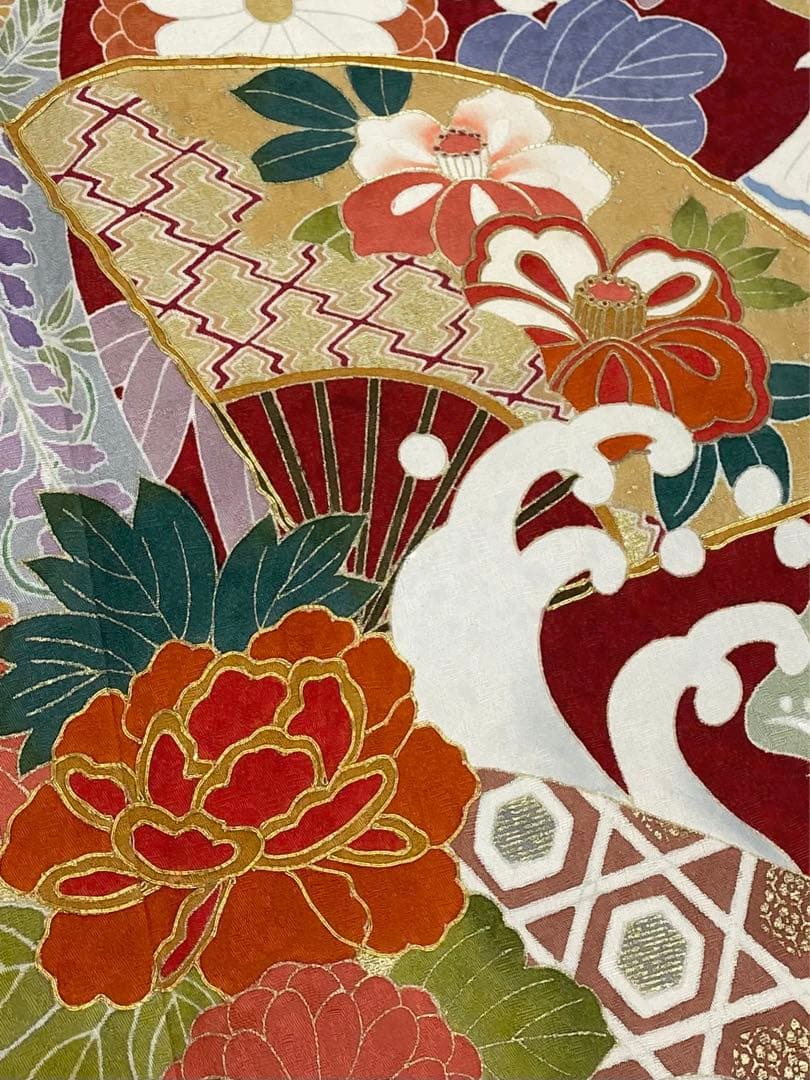 振袖 豪華 型友禅 金駒 金彩 紋意匠 総柄 身丈171cm