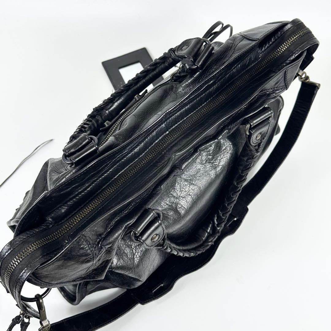 BALENCIAGA 115748 シティ 2way レザーバッグ 黒