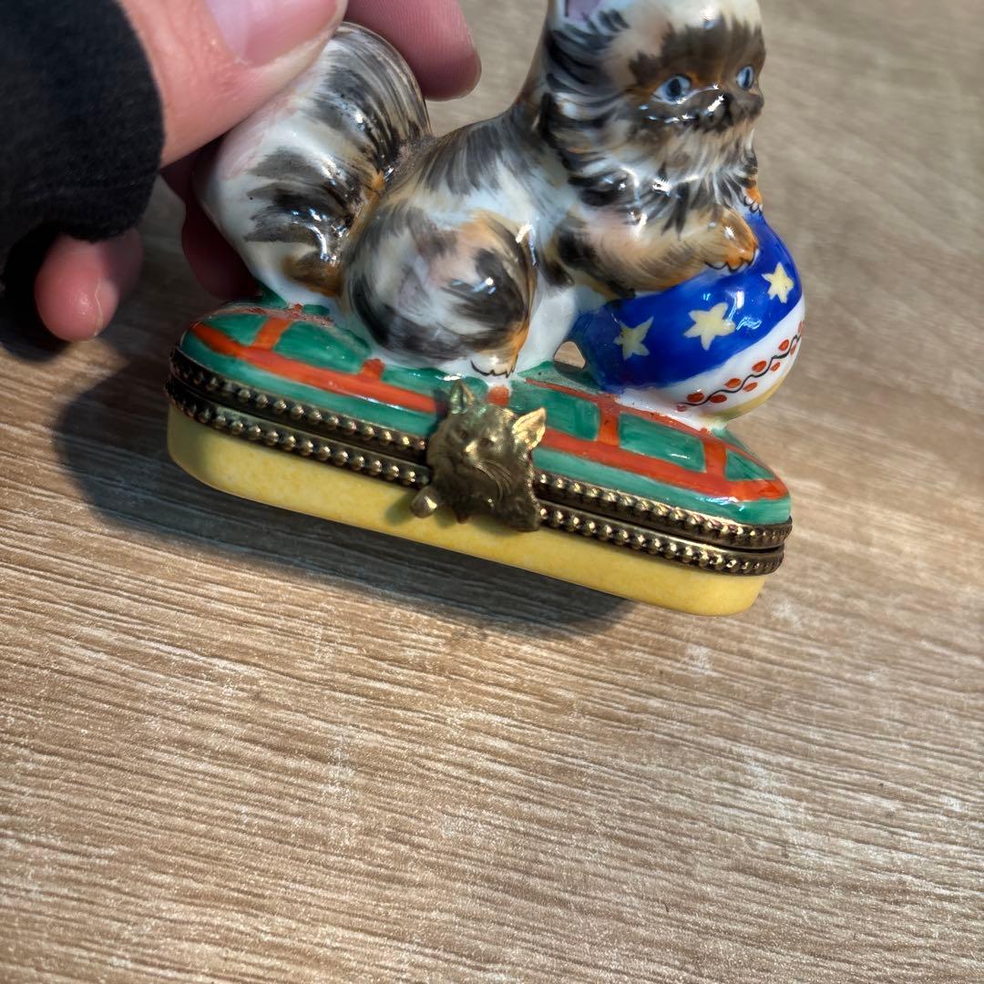 Limogesフランス製手描きリモージュボックス 小物入れ(D-415 店内)