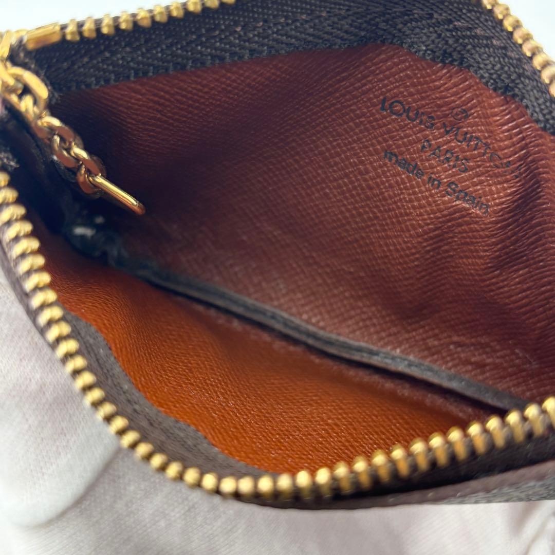 【美品】ルイヴィトン　ポシェット・クレ　モノグラム　ケース　ブラウン　茶