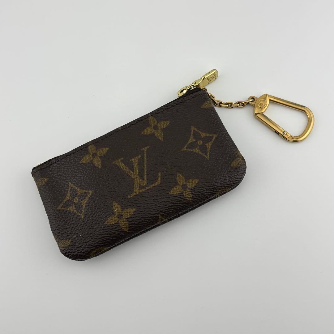 【美品】ルイヴィトン　ポシェット・クレ　モノグラム　ケース　ブラウン　茶