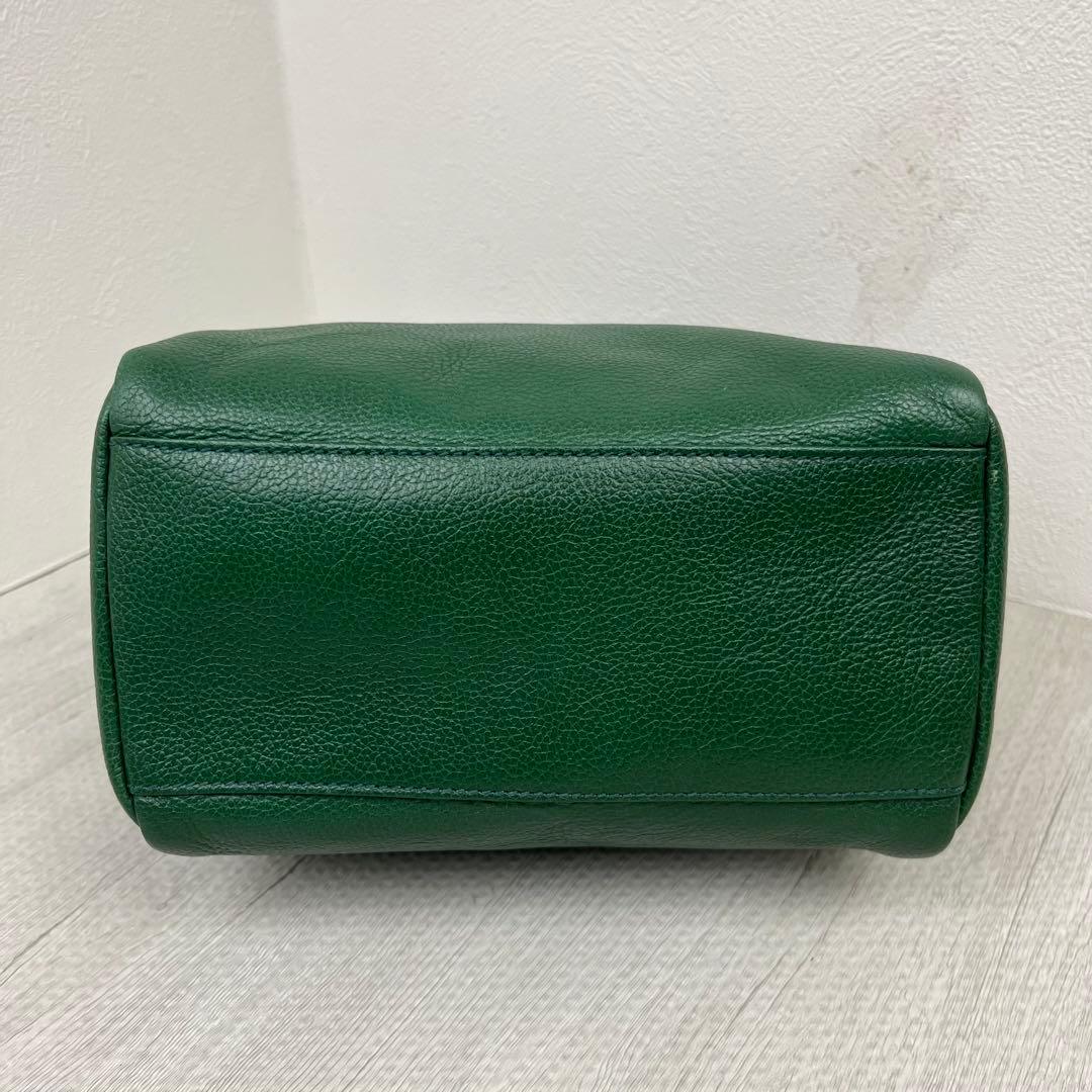 極美品✨ イルビゾンテ ミニボストンバッグ ショルダーバッグ 2way グリーン