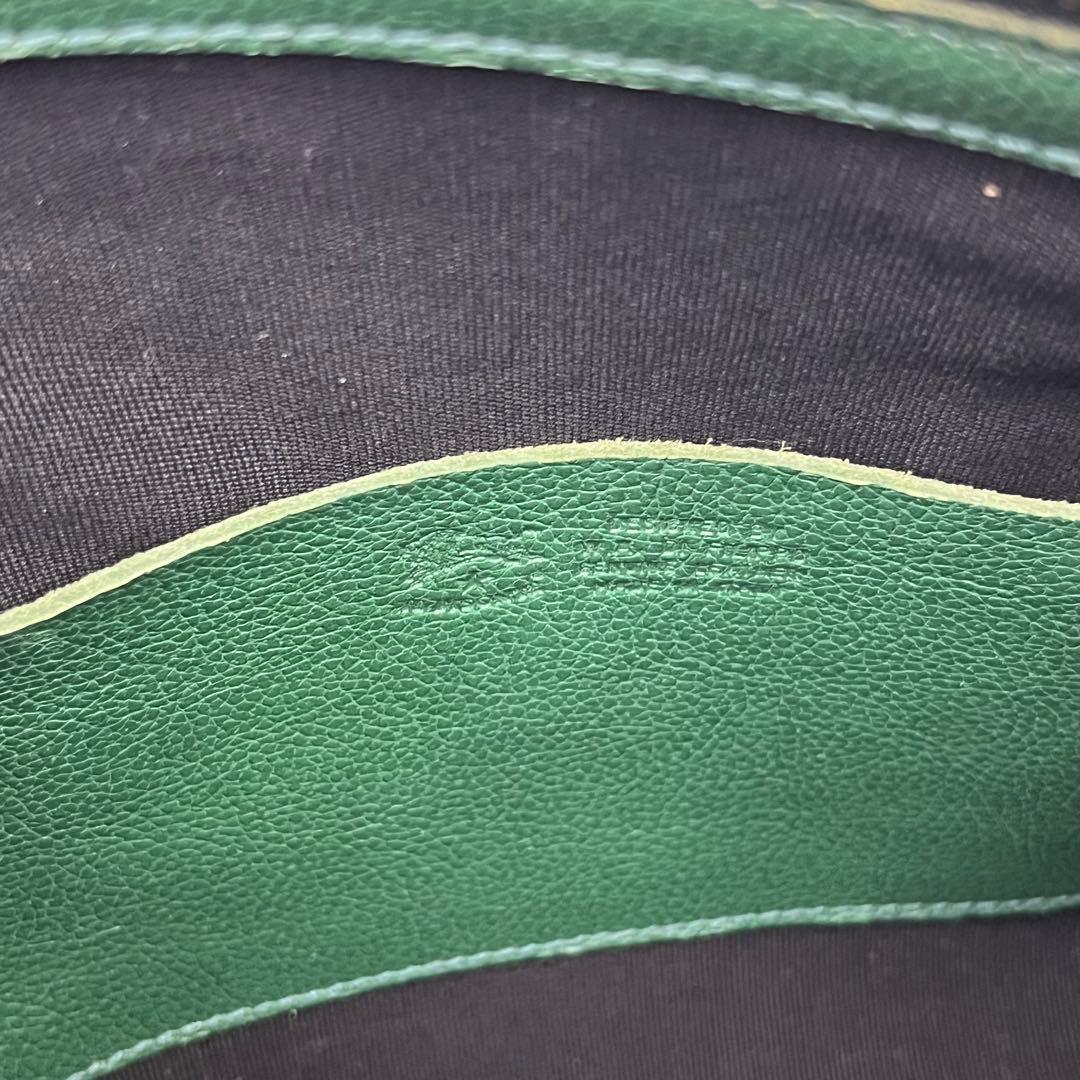 極美品✨ イルビゾンテ ミニボストンバッグ ショルダーバッグ 2way グリーン