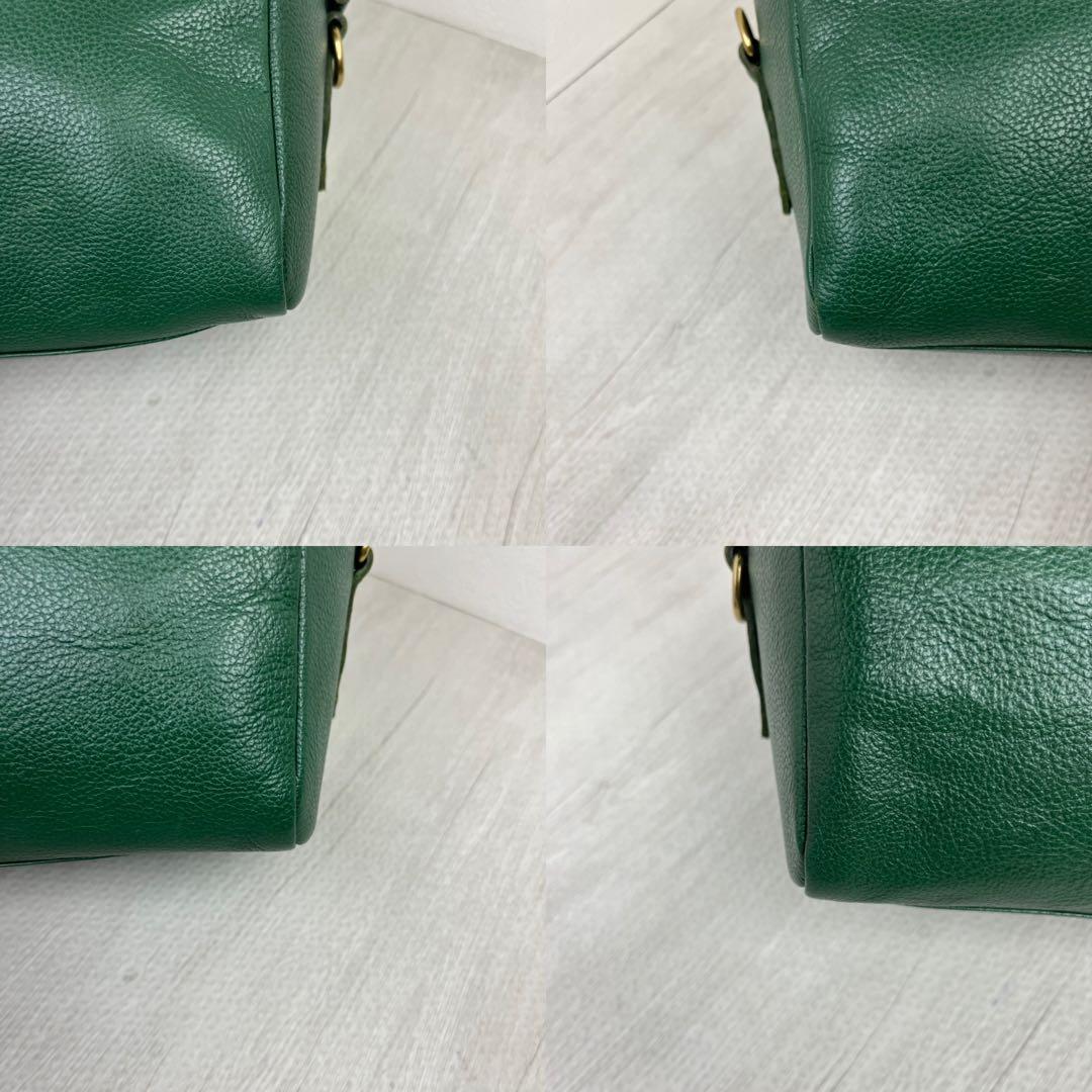 極美品✨ イルビゾンテ ミニボストンバッグ ショルダーバッグ 2way グリーン