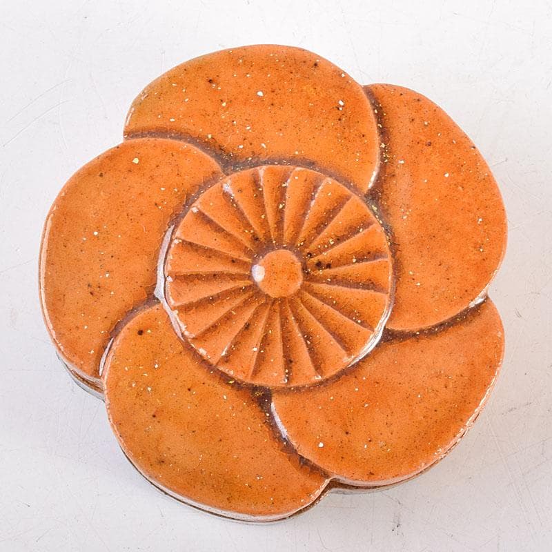 茶道具 大樋焼 九代 大樋長左衛門作 飴釉 捻梅香合 共箱 V 8334 - メルカリ