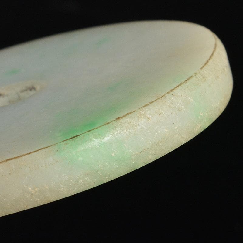 中国 玉石翡翠彫刻 玉器 玉壁 玉飾 玉珮 V R5618 【彫刻/オブジェクト】