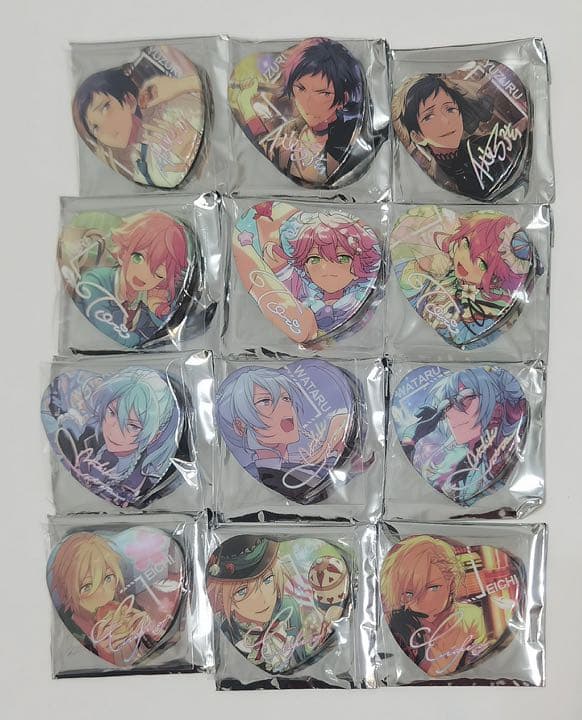 あんスタ 中国限定 願望缶ハート缶バッジfine 英智渉桃李弓弦