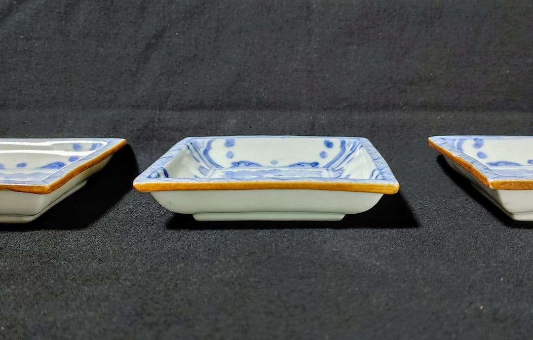 河濵支流　永楽保全作　角手塩皿５枚