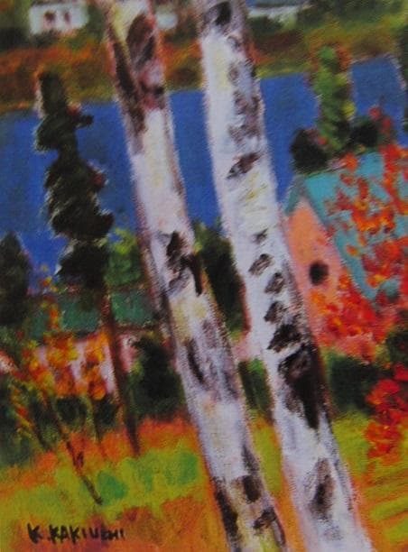 垣内カツアキ、蓼科山と白樺湖（シリーズ日本の風景を詩う）、希少な画集より