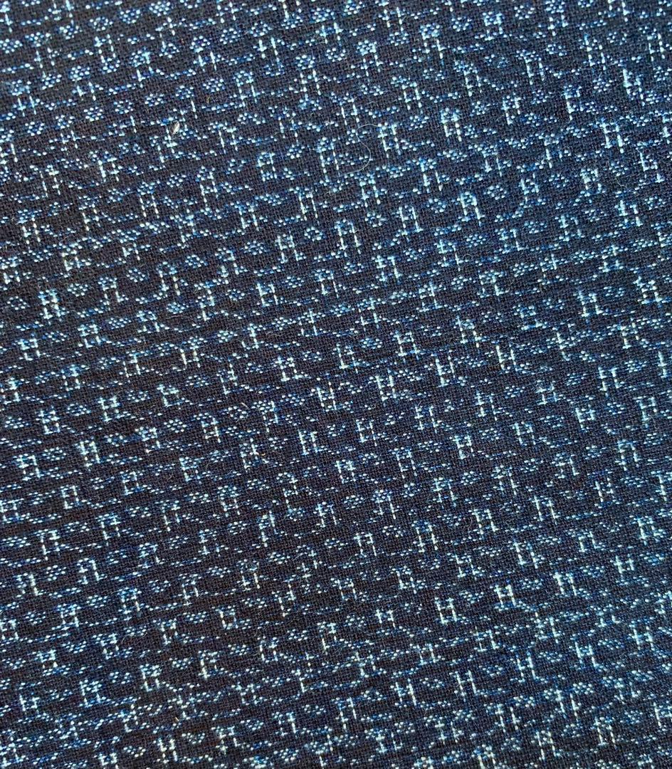 藍染　古布　絣　長着　木綿　上等