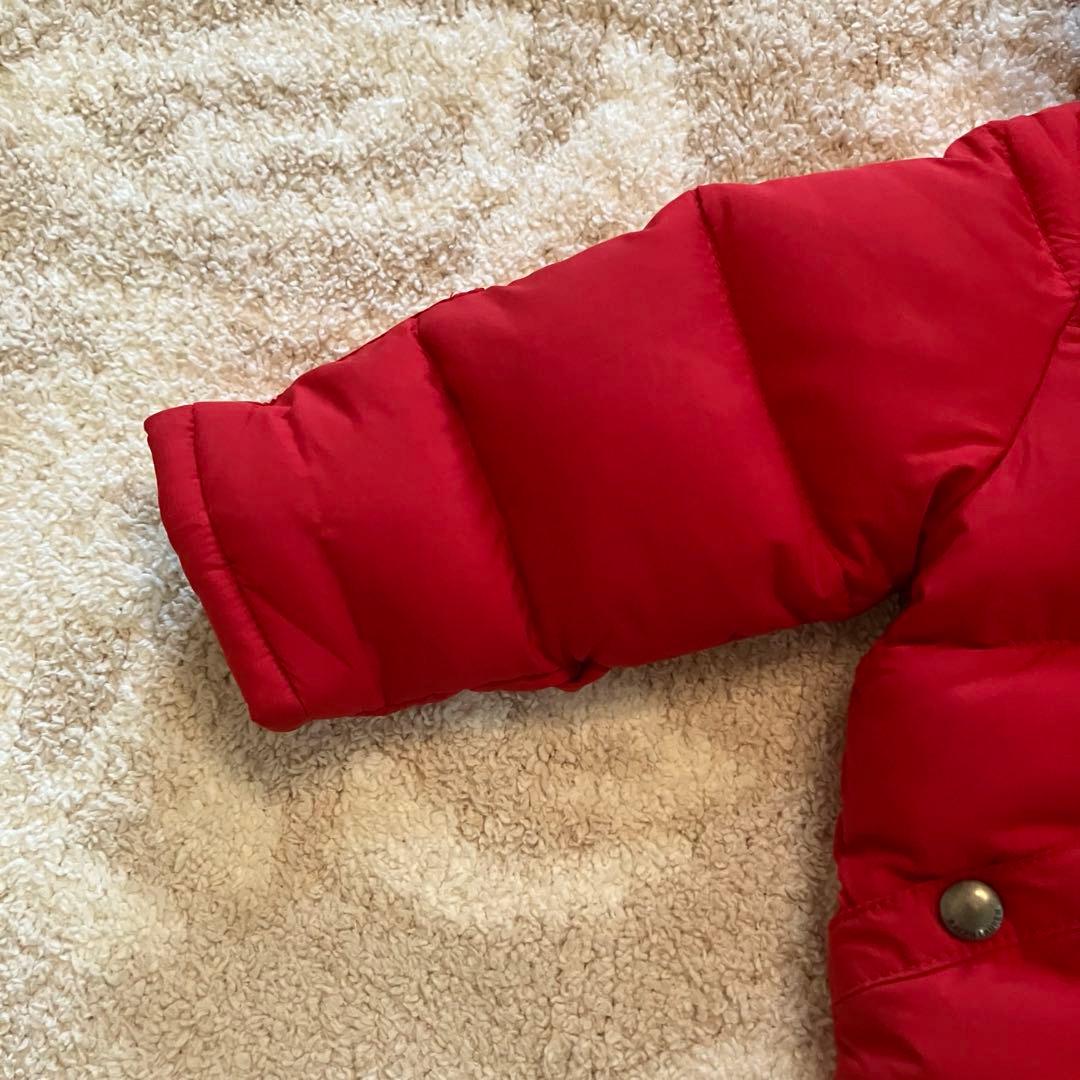 美品 ラルフローレン ジャンプスーツ 70cm カバーオール ダウン 6M 赤