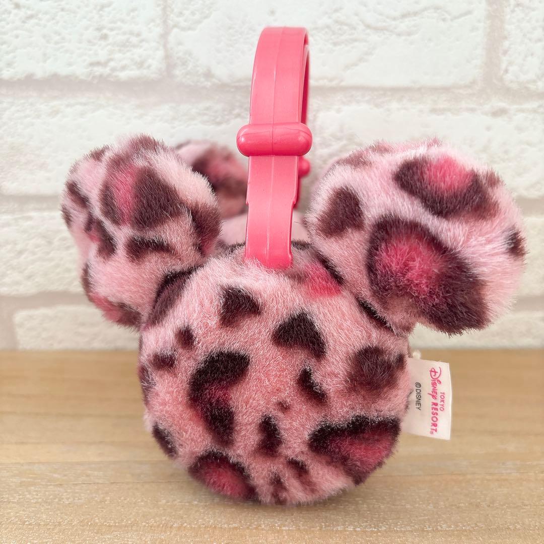 ディズニー ミッキー 豹柄 レオパード イヤーマフ ピンク 耳当て