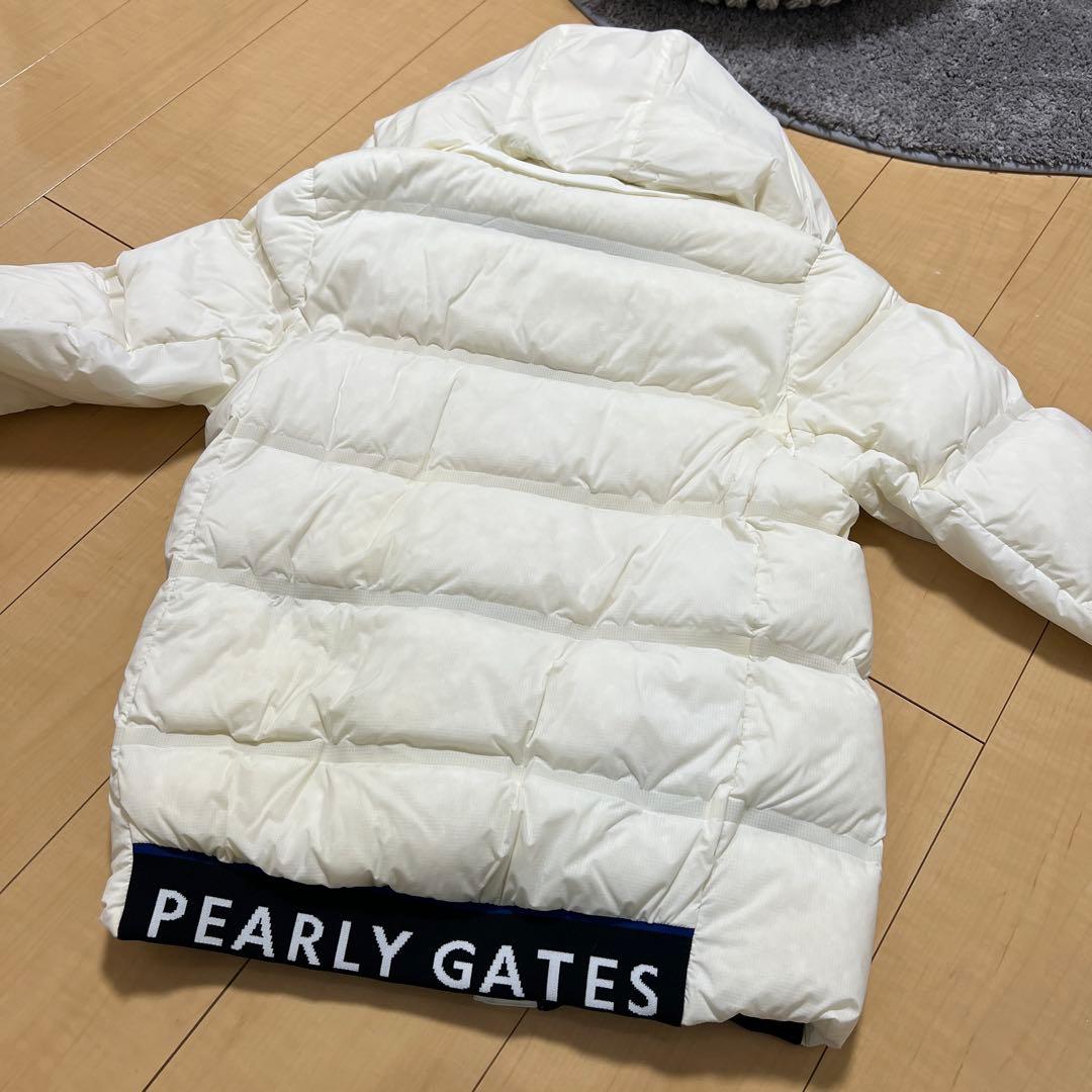 【美品】パーリーゲイツ　カルストホワイトダック羽毛ストレッチダウン　オフホワイト