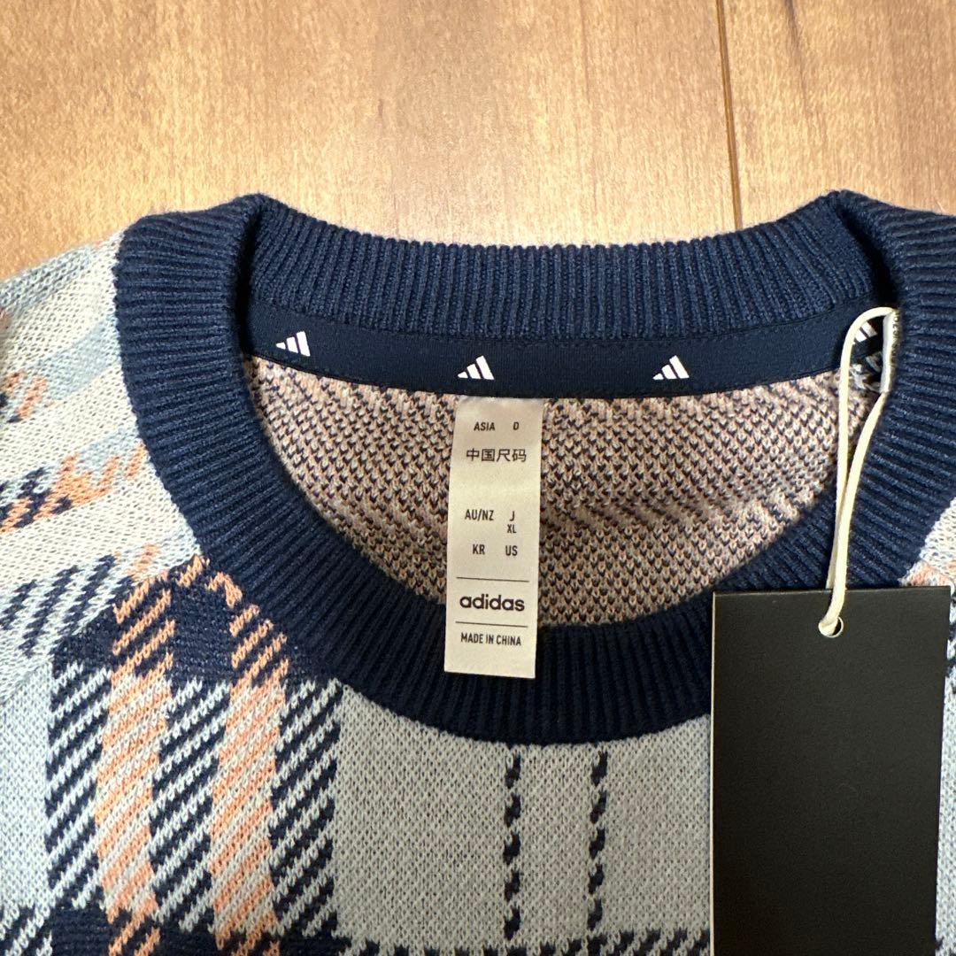 チェック　長袖　セーター　巻きスカート　セットアップ　 新品　秋冬　ニット　新品