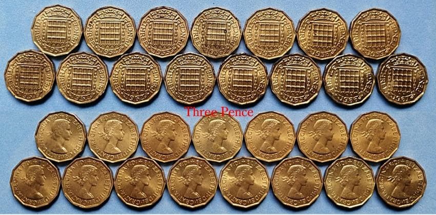 イギリス エリザベス女王 （￡・S ・D）貨幣 1953～1967 全揃い