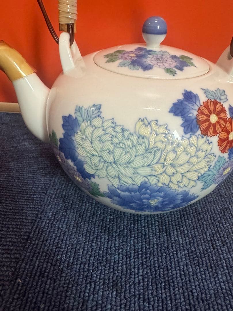 1753 香蘭社 花柄文 急須