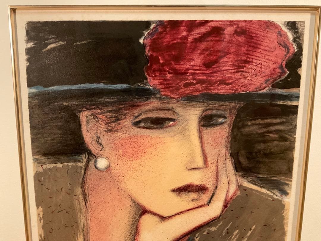 カシニョール 「ポンポンルージュ」 リトグラフ 直筆サイン