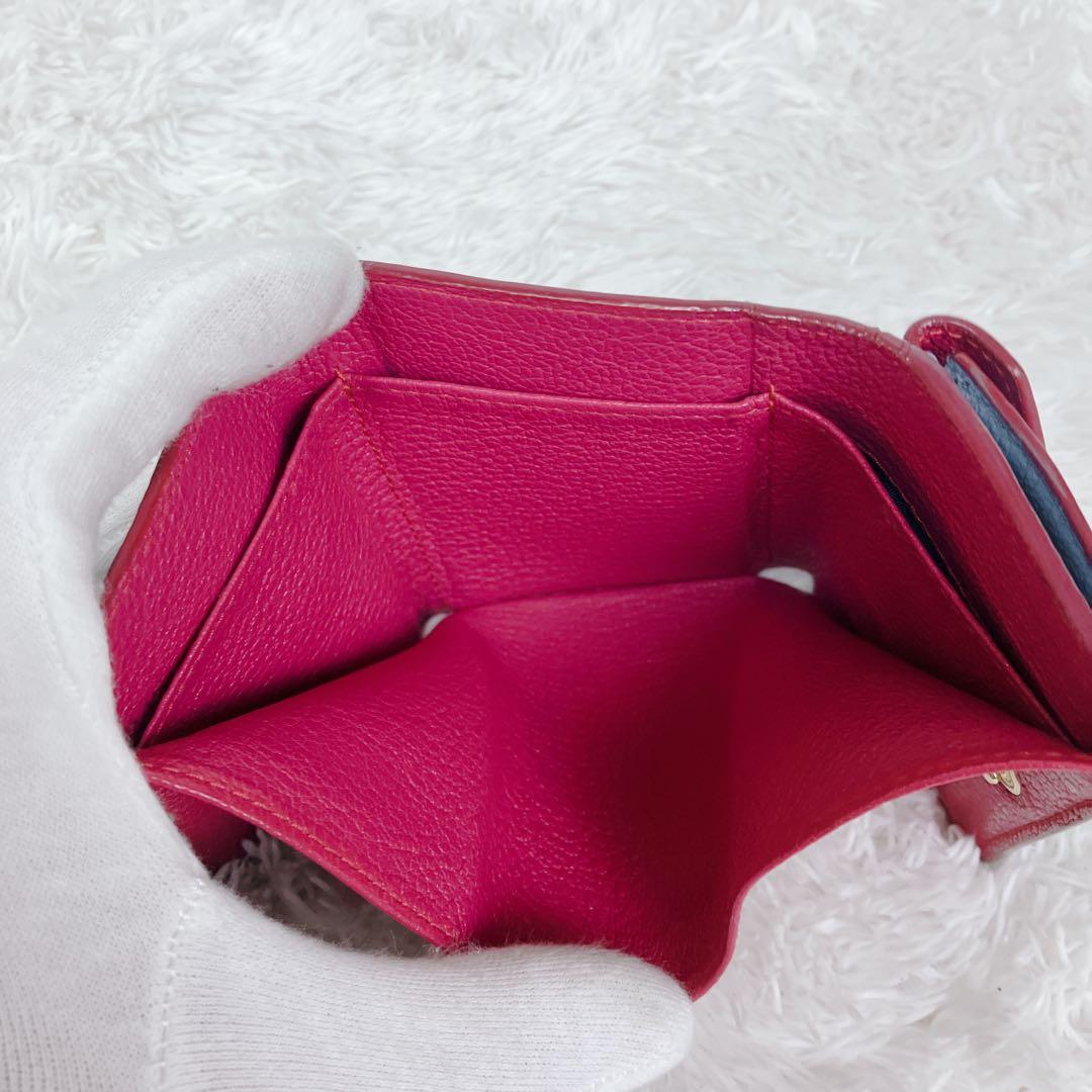 付属品付✨美品✨ ミュウミュウ 折り財布 ラブレター マドラスラブハート 水色