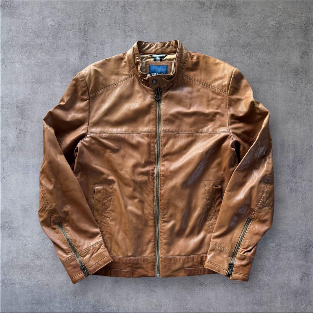 COLE HAAN コールハーン　ゴートスキン M ブラウン　ライダースY2K COLE HAAN コールハーン ゴートスキン M ブラウン ライダースY2K COLE