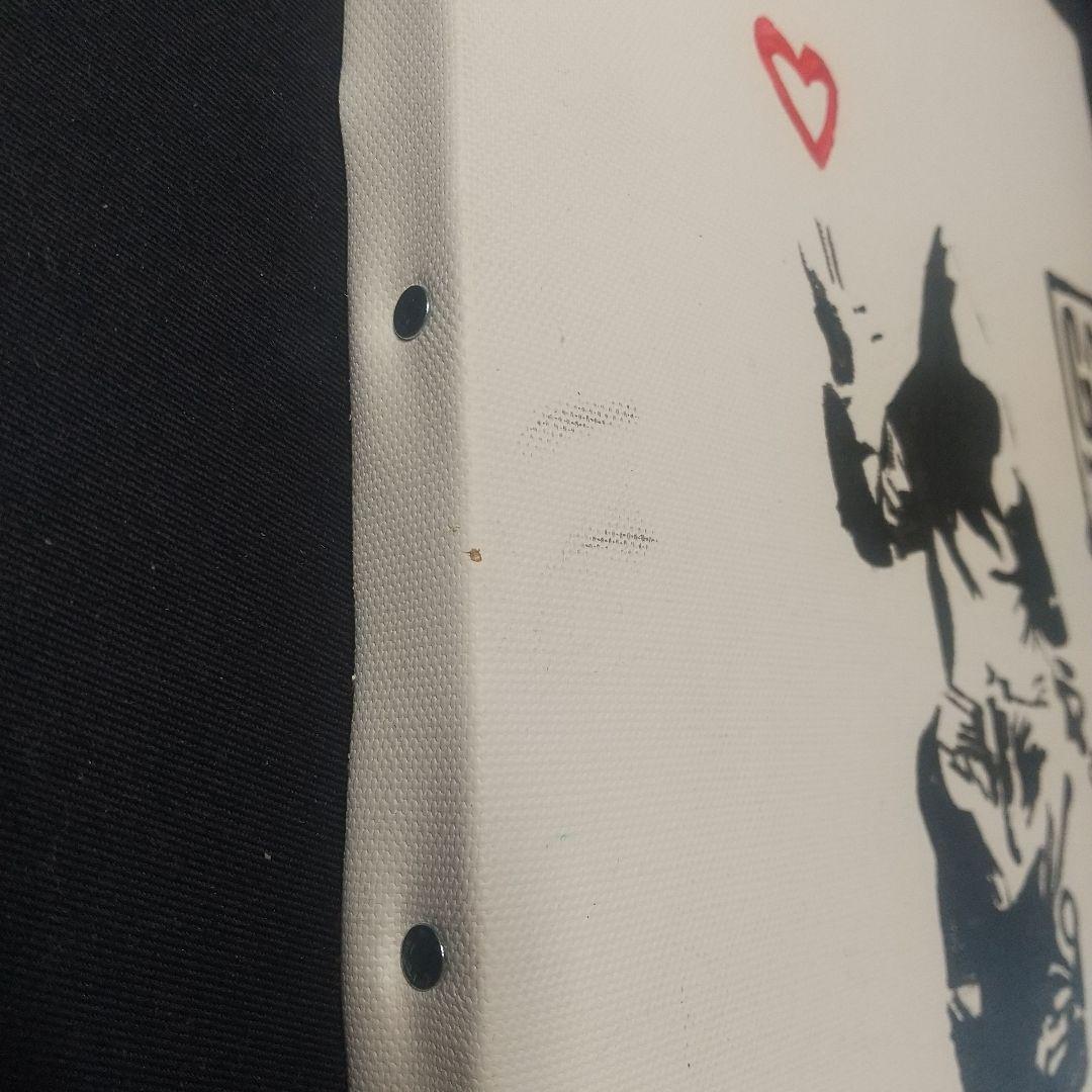 証明書付 アートパネル Banksy バンクシー 絵画 愛とお金 直筆サイン