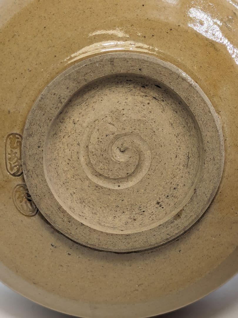 岡本英山 虫明焼 魚絵茶盌 共箱 抹茶碗 抹茶茶碗 茶道具 茶器 食器