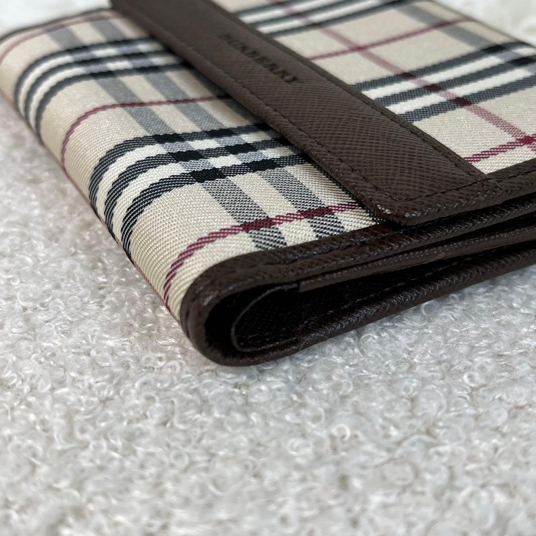 未使用級　BURBERRY　バーバリー　二つ折り財布　ノバチェック