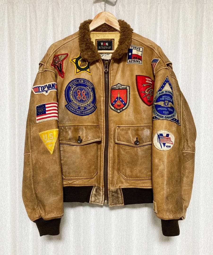 80s VAN JAC] G-1 TOP VAN レザージャケット 牛革 - メルカリ