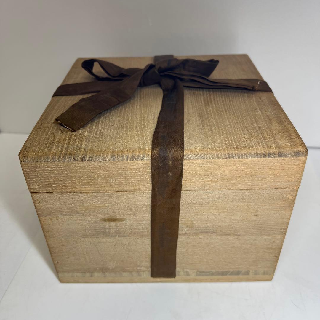 中国清時代 粉彩花蝶図水指 木箱付 高約15.5㎝ 東Y8-0203☆2Fトコチ