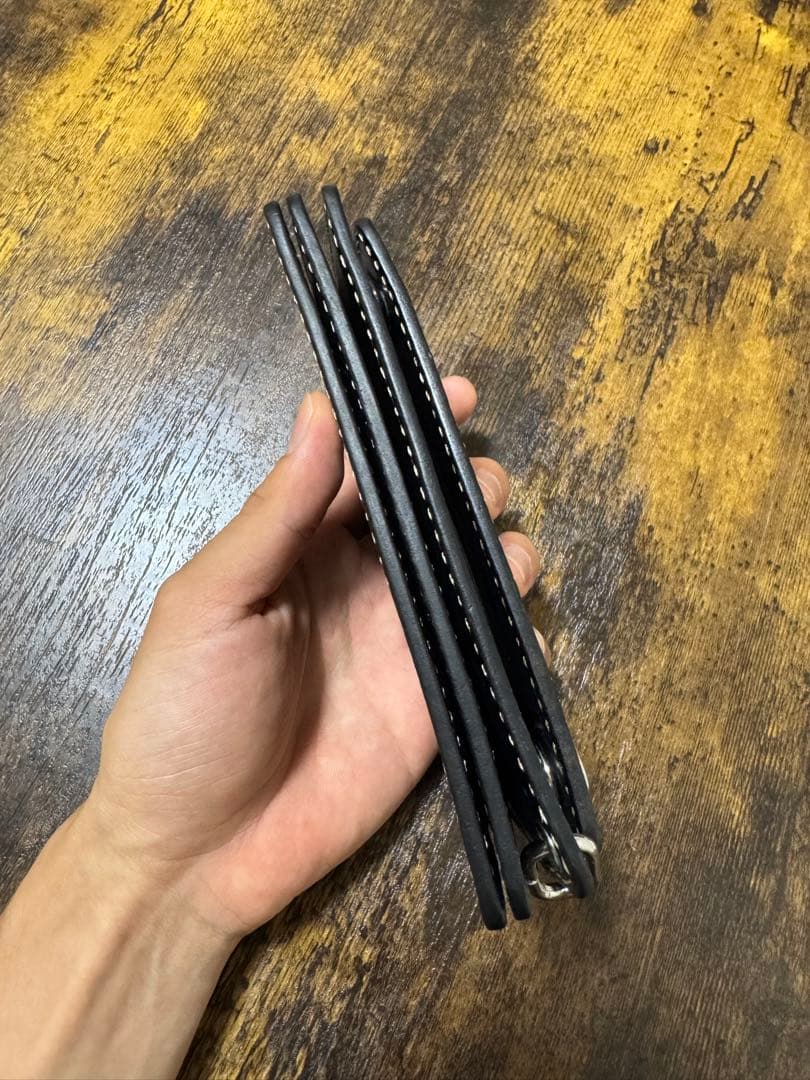 トラッカーウォレット　財布　3層　革財布　ミドルサイズ　昭南多脂ベンズ