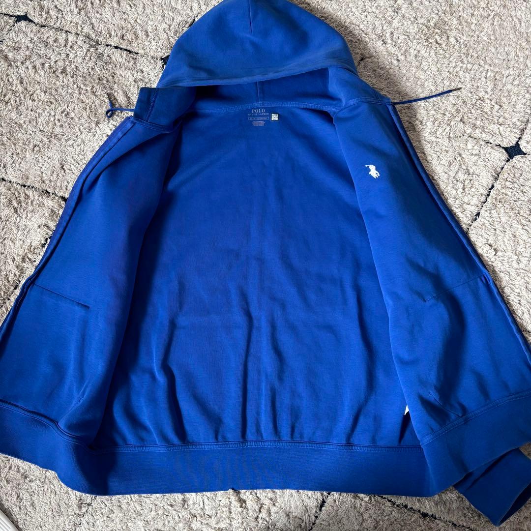 大谷様　ポロラルフローレン　パーカー　フード　ジップ　ポニー刺繍　青　ブルー