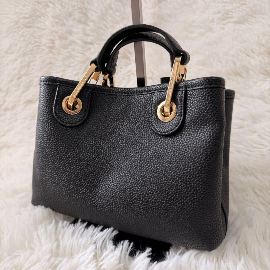 ✨極美品 EMPORIO ARMANI ショルダーバッグ レザー ブラック