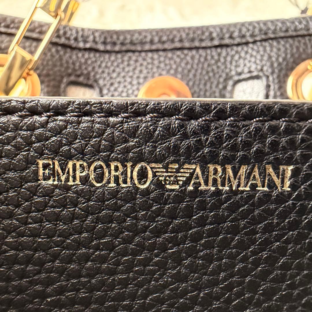 ✨極美品 EMPORIO ARMANI ショルダーバッグ レザー ブラック