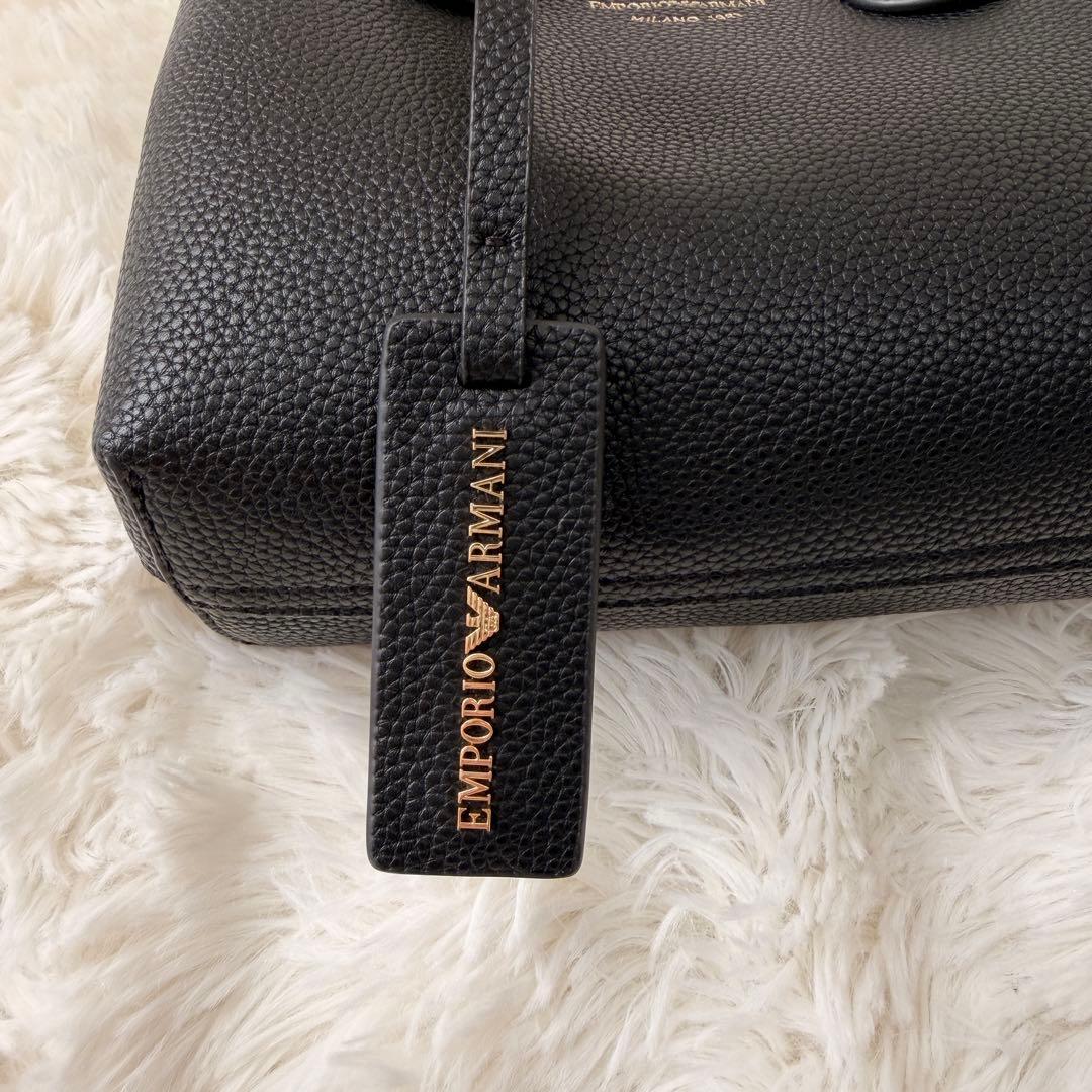 ✨極美品 EMPORIO ARMANI ショルダーバッグ レザー ブラック