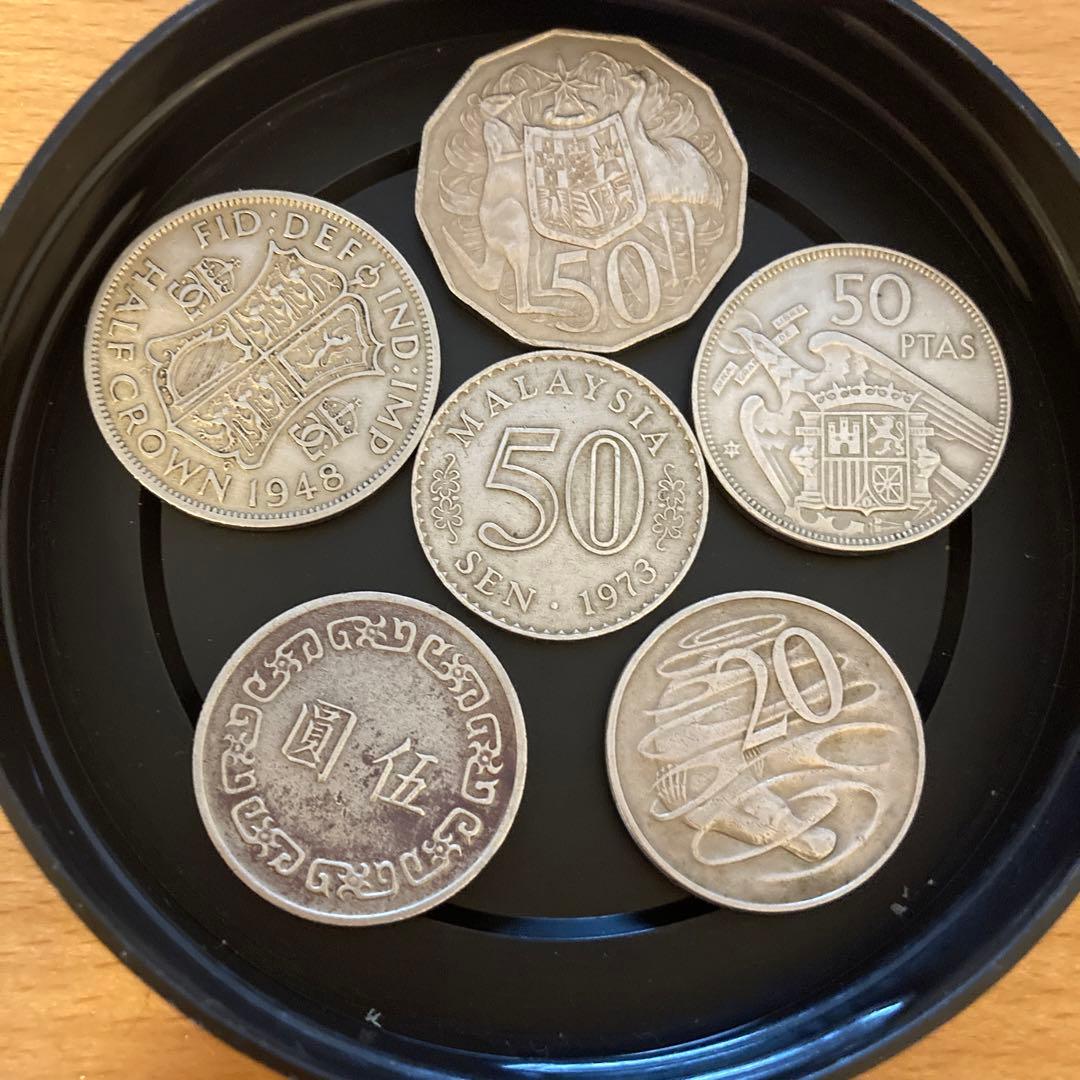 外国　　6枚　旧貨幣　まとめ売り