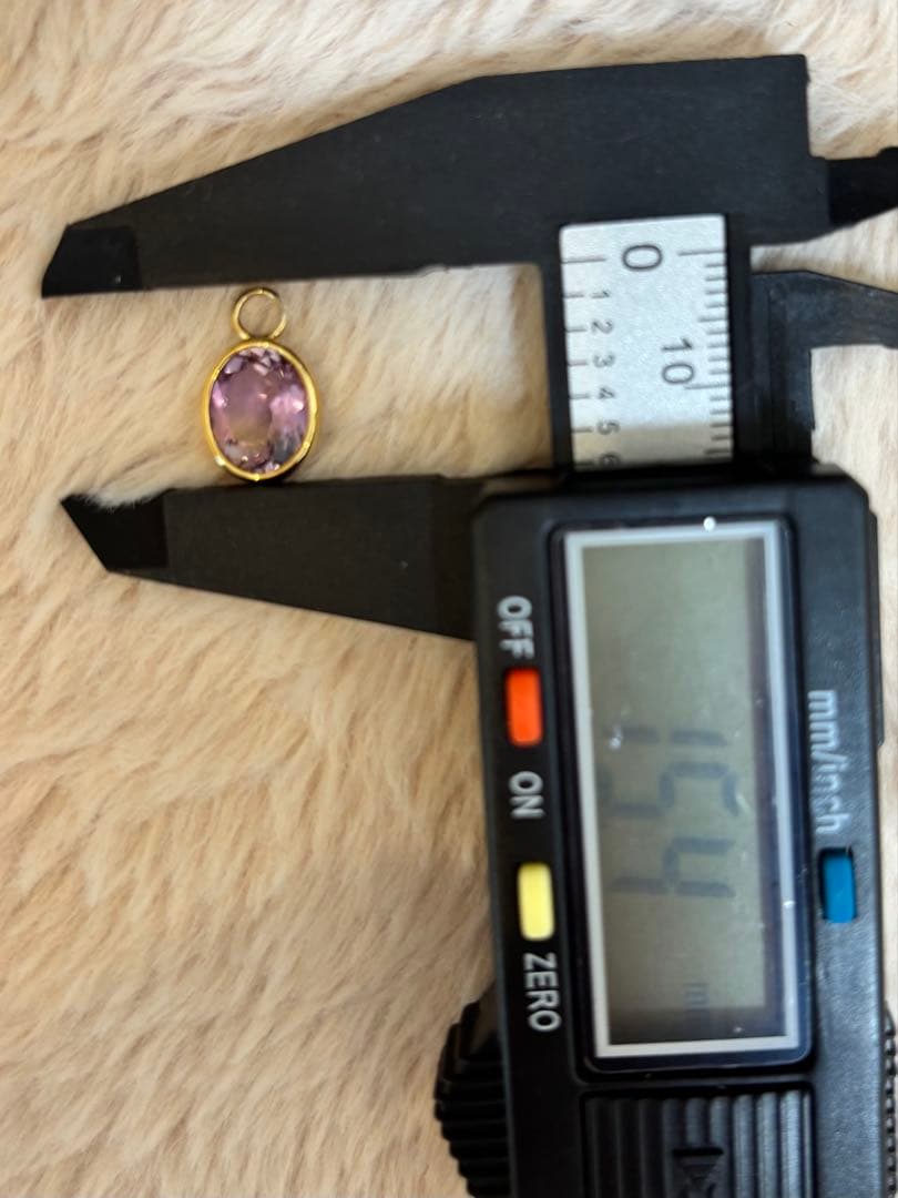 アメトリン　ピアスチャームk18YG