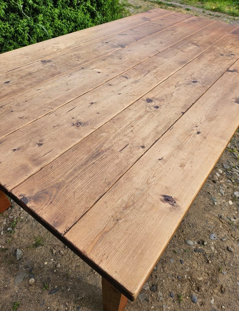 専用ヴィンテージ 無垢材 ダイニングテーブル 木製 古材 作業台カフェ アトリエ