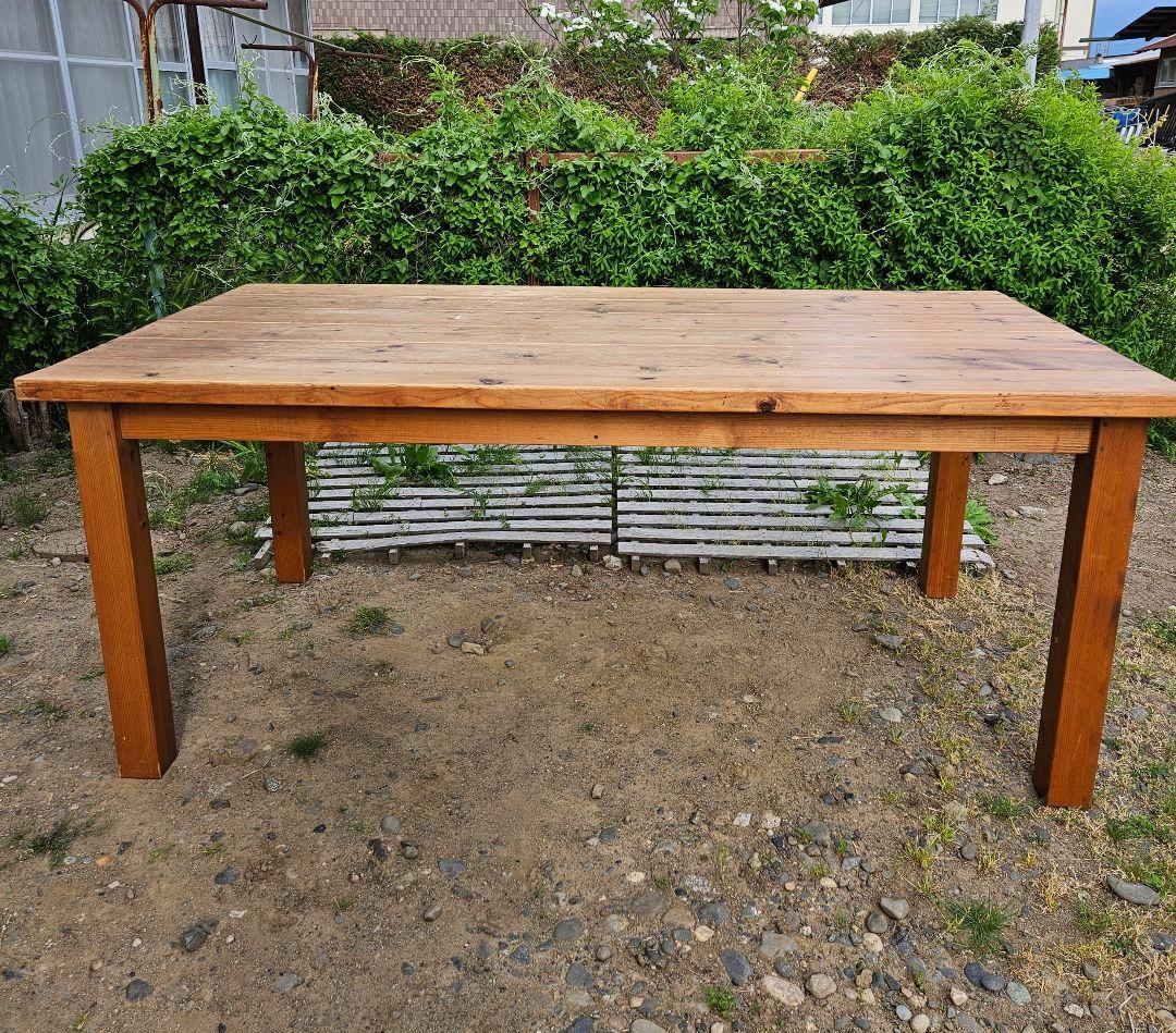 専用ヴィンテージ 無垢材 ダイニングテーブル 木製 古材 作業台カフェ アトリエ