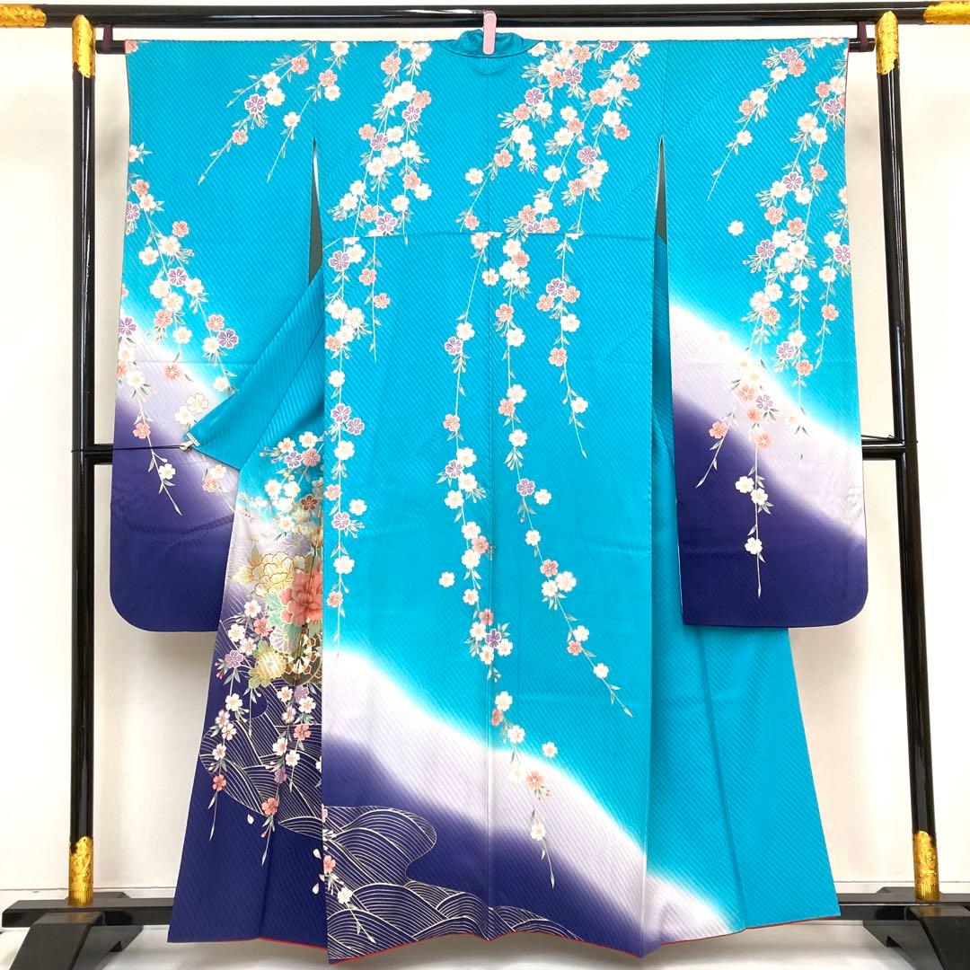 TAMA屋】全て正絹 全て振袖 三松 鶴 花柄 まとめ売り 5点 TM2560