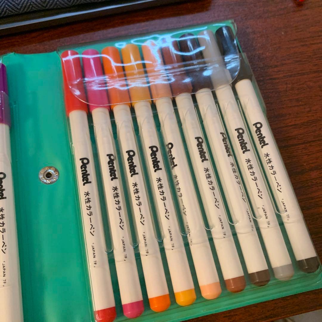 ペン回しぺんてる水性カラーペンスイカラ色軸バラ売り