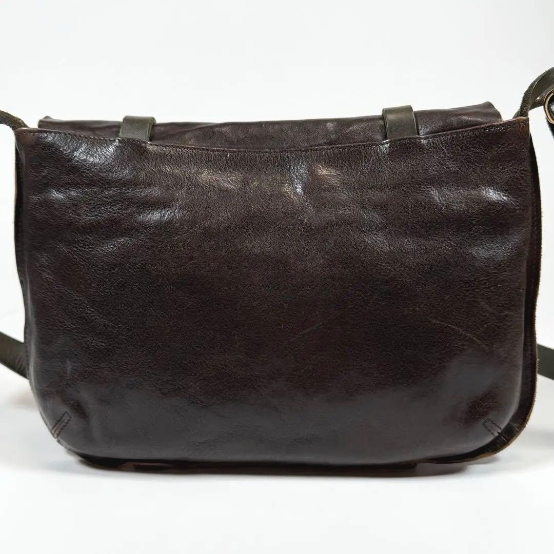 【美品】【希少】イルビゾンテ　ショルダーバッグ　オールレザー　ゴールド金具　黒系