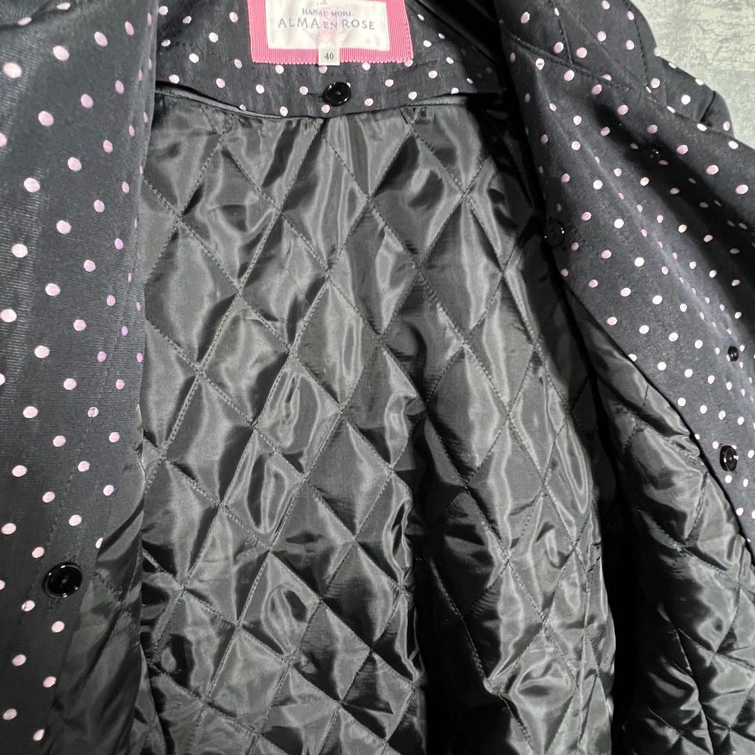 ALMA EN ROSE 森英恵 2ウエイコート ドット刺繍 サイズ40極美品