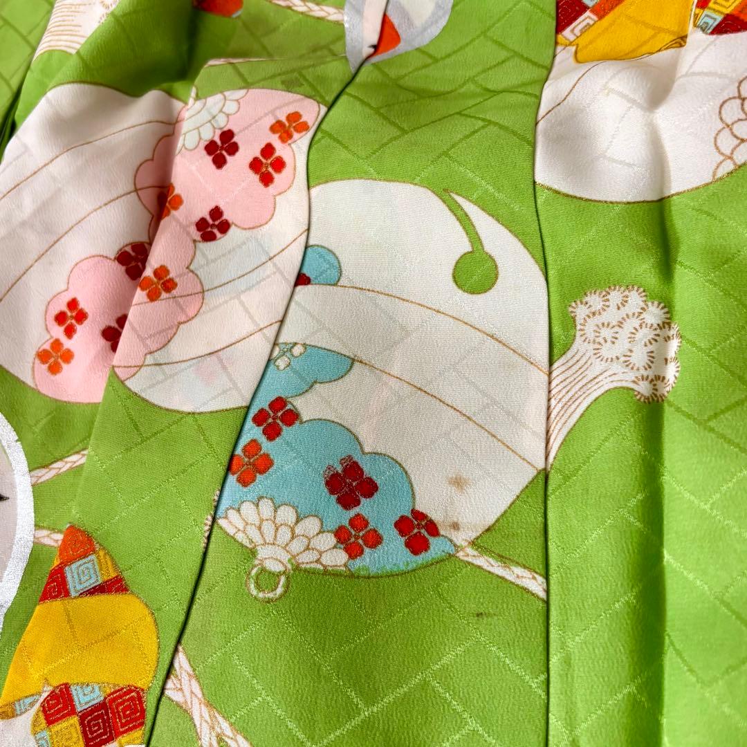 【七五三 七歳女の子　正絹　着物　帯　襦袢　草履バッグ　小物類】