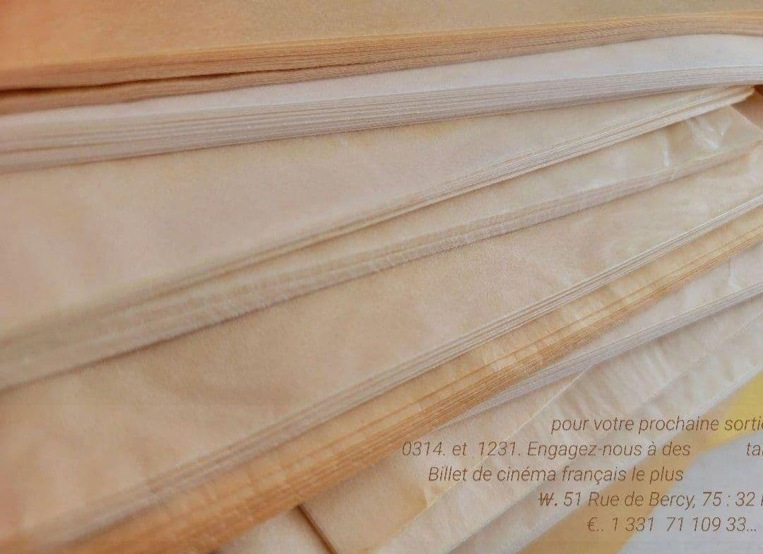 ヴィンテージ飴色のような焼けグラシン紙味紙ジャンクジャーナル素材　80枚×３+１