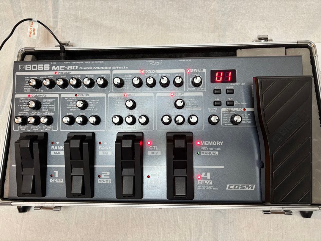BOSS ME-80 マルチエフェクター　アダプター、ケース付