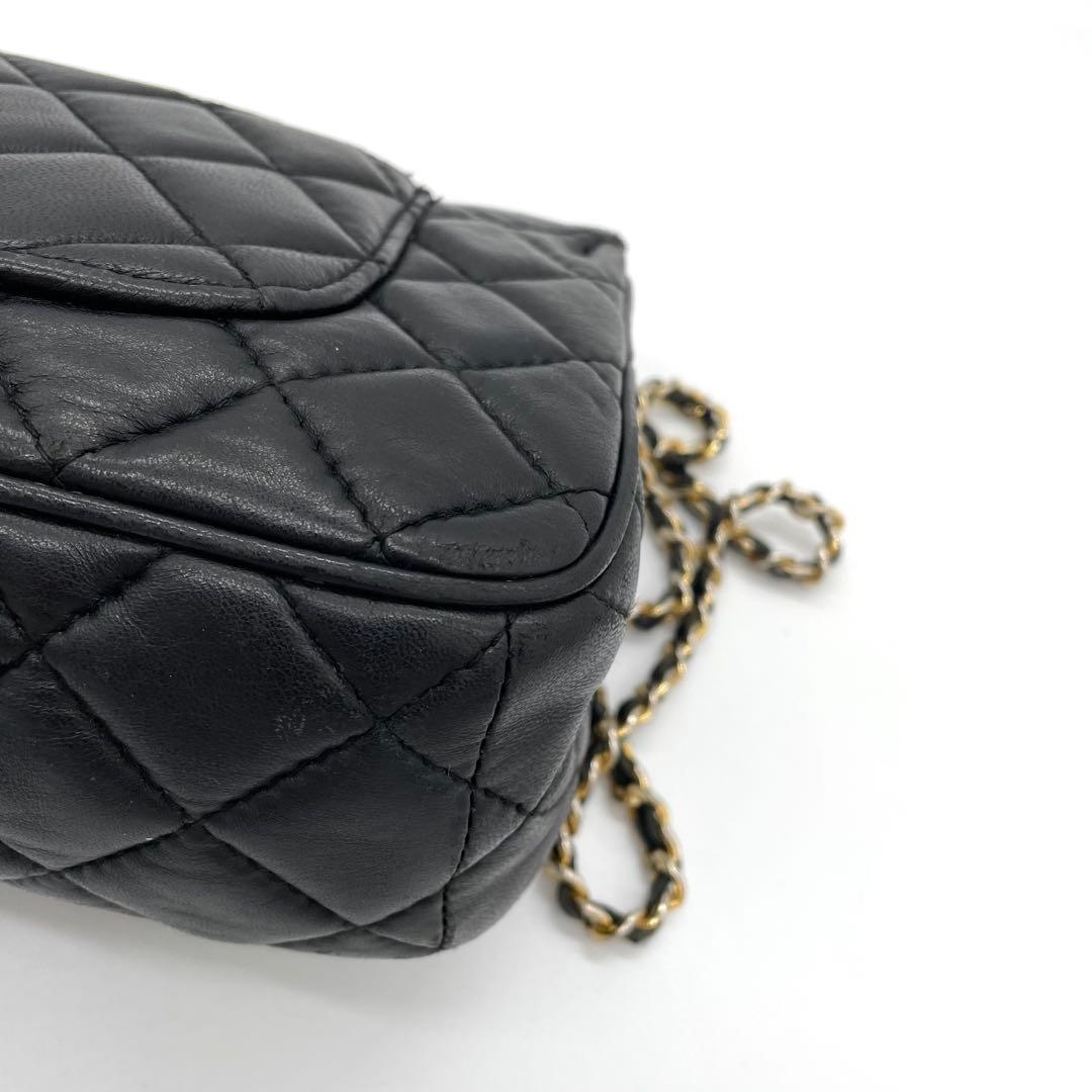 【美品】ジバンシー　ショルダーバッグ　ダブルチェーン　キルティング　レザー　黒